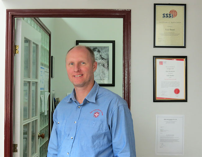 Owner Paul Reed at head office