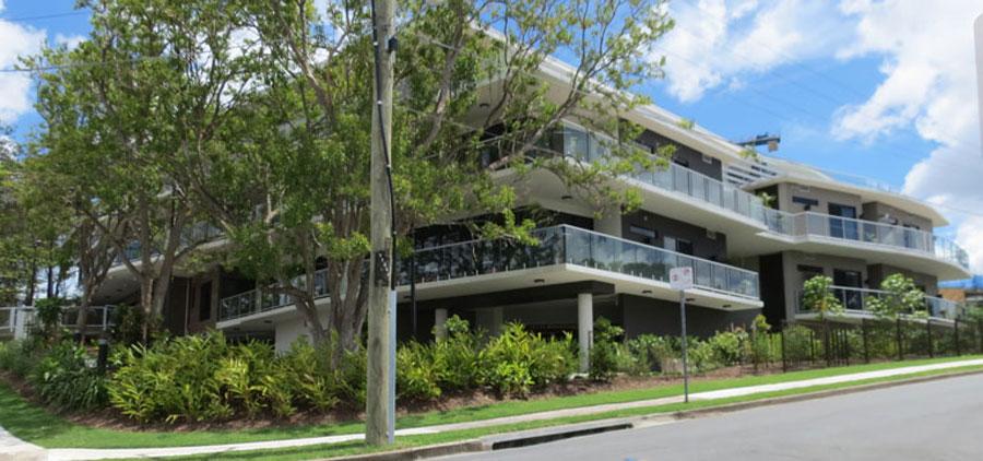 Modern four-storey residential unit complex in Thornlands, surveyed for building format subdivision and development plan of subdivision (DP) documentation